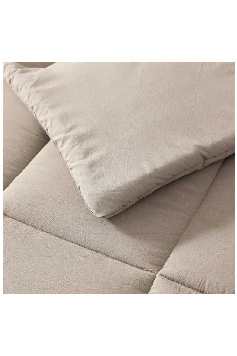 Urban Box Stitch Comforter Set, Alternate, color, SOFT BROWN