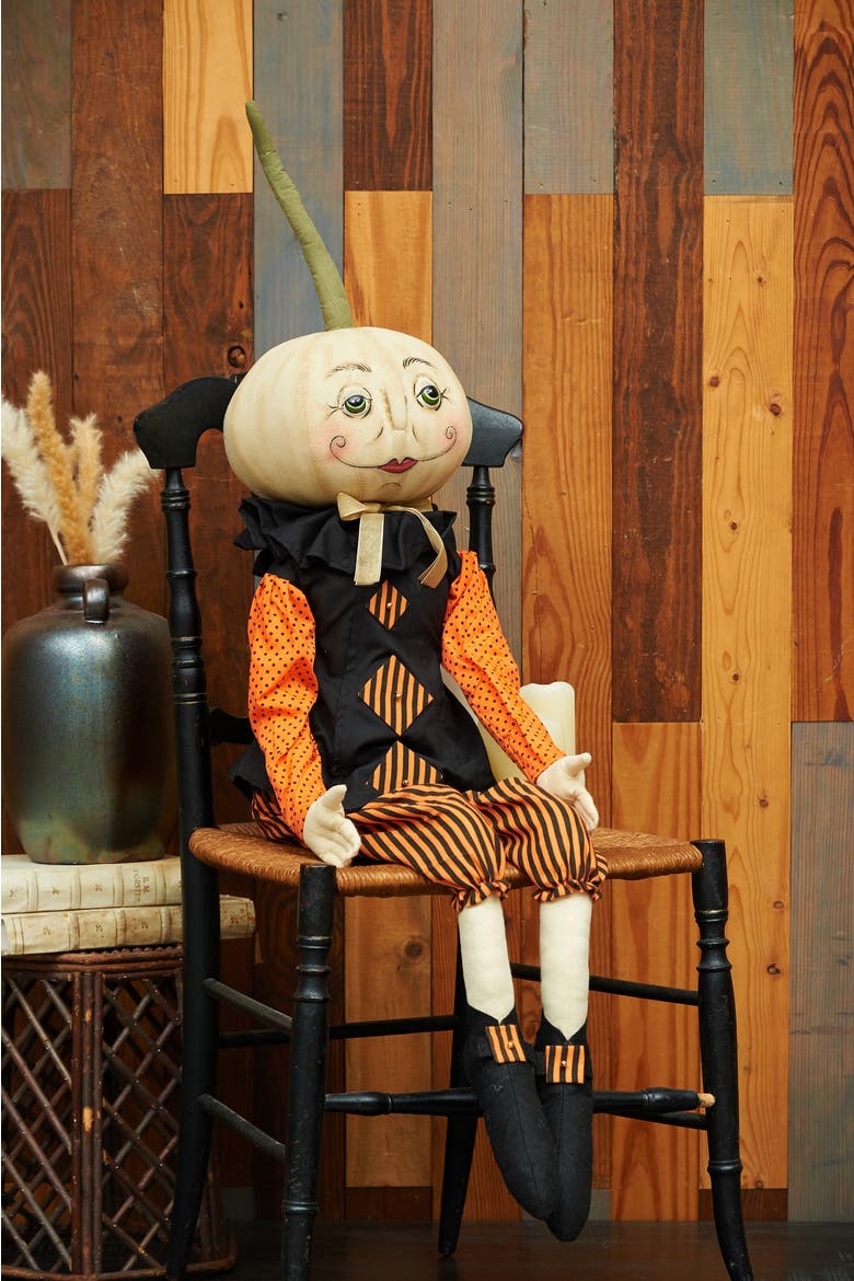 Armand Pumpkin Halloween Joe Spencer Gathered Traditions Figurine, Alternate, color, Orange