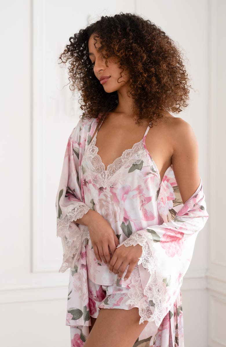 In Bloom by Jonquil Jovie Satin Wrap, Alternate, color, Rosewater