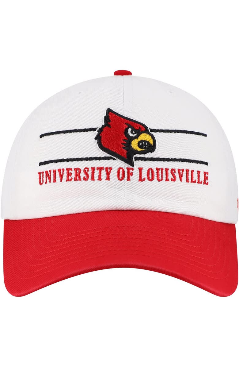 '47 Men's '47 White Louisville Cardinals Gridiron Clean Up Adjustable Hat, Alternate, color, White