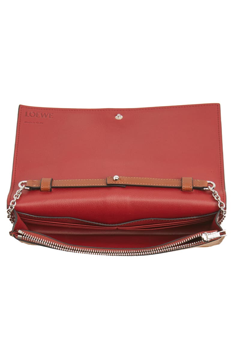 Loewe Leather Wallet on a Chain, Alternate, color, 
