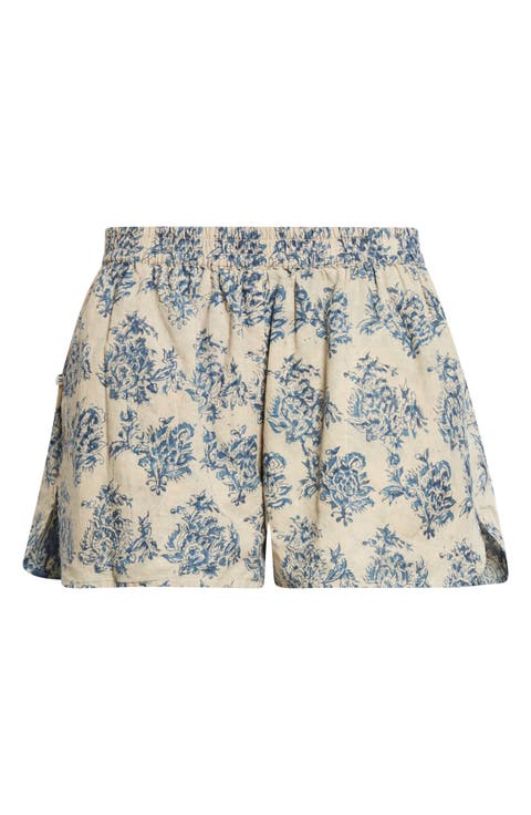 Reversible Elastic Waist Shorts