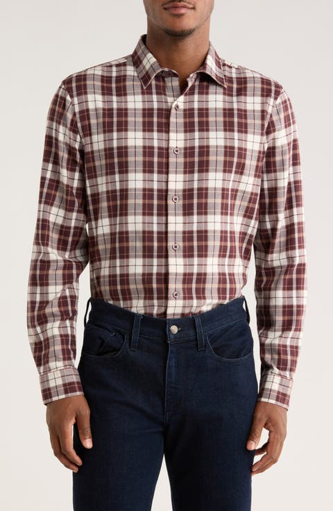 Flannel Button-Up Shirt