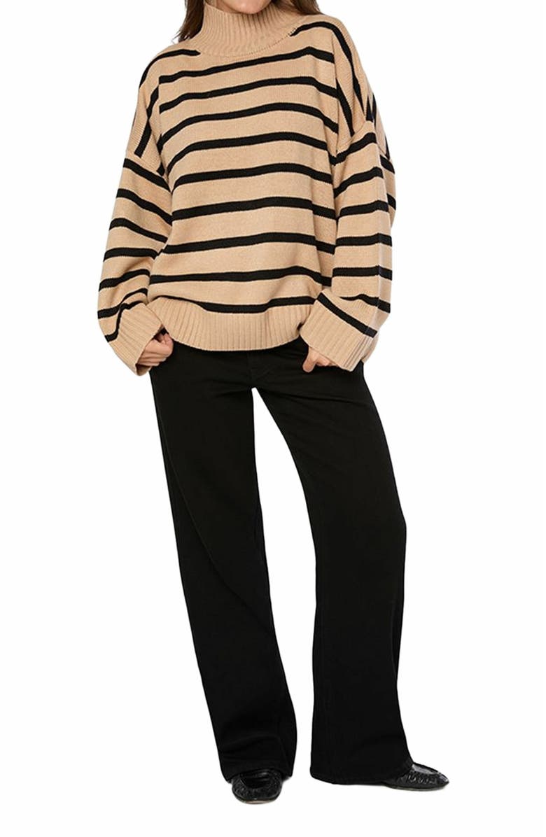 WeWoreWhat Oversized Funnel Neck Sweater, Alternate, color, 