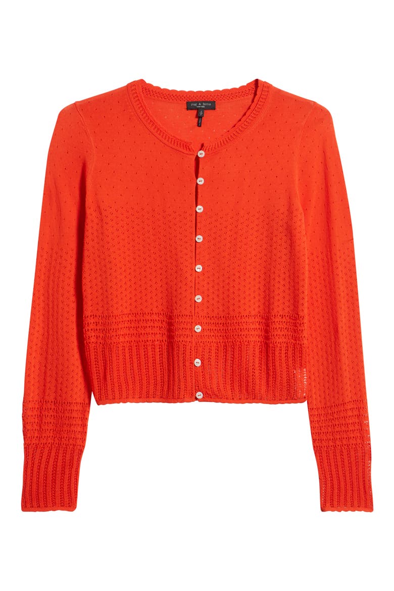 Michelle Pointelle Cardigan, Alternate, color, RED