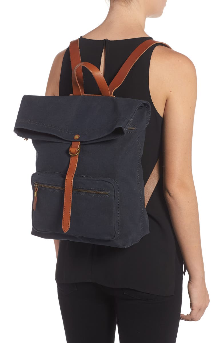 Madewell The Canvas Foldover Backpack, Alternate, color,