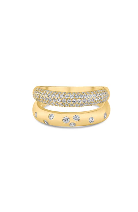 Cubic Zirconia Double Band Ring