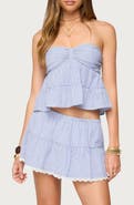 EDIKTED Dora Stripe Strapless Top