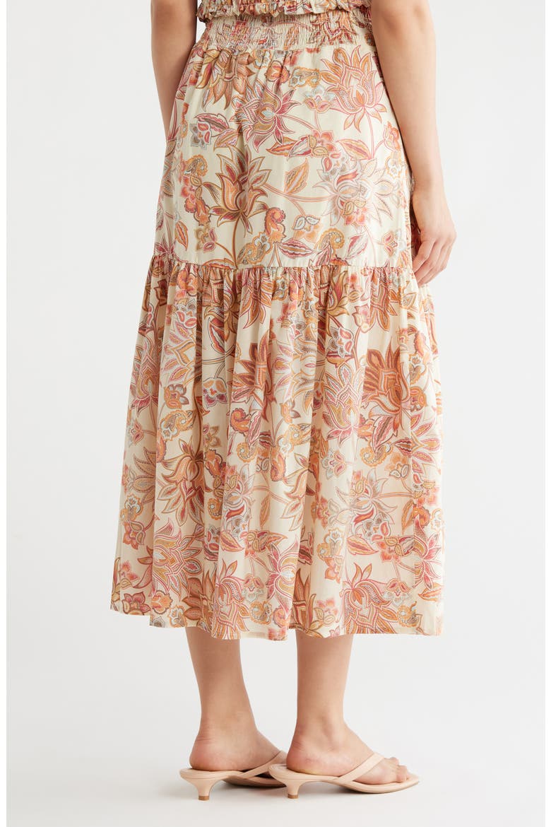 Dinner Party Cotton Skirt, Alternate, color, SOUL GARDEN PINK