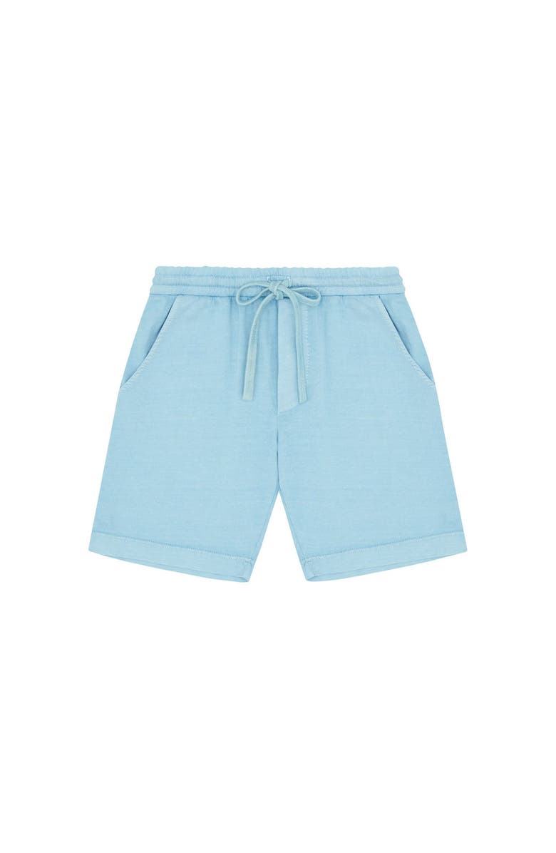 Vild House of Little Organic Cotton Long Shorts, Main, color, Ice Blue-Natural Mineral Dye
