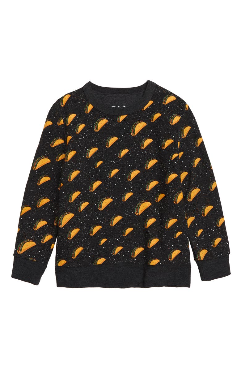 Chaser Galactic Tacos Cozy Fleece Sweatshirt, Main, color, 