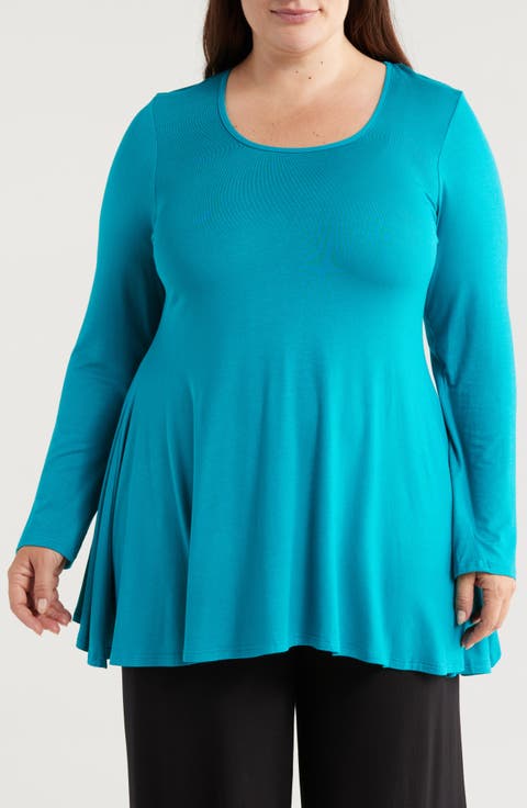Swing Asymmetric Hem Tunic Top