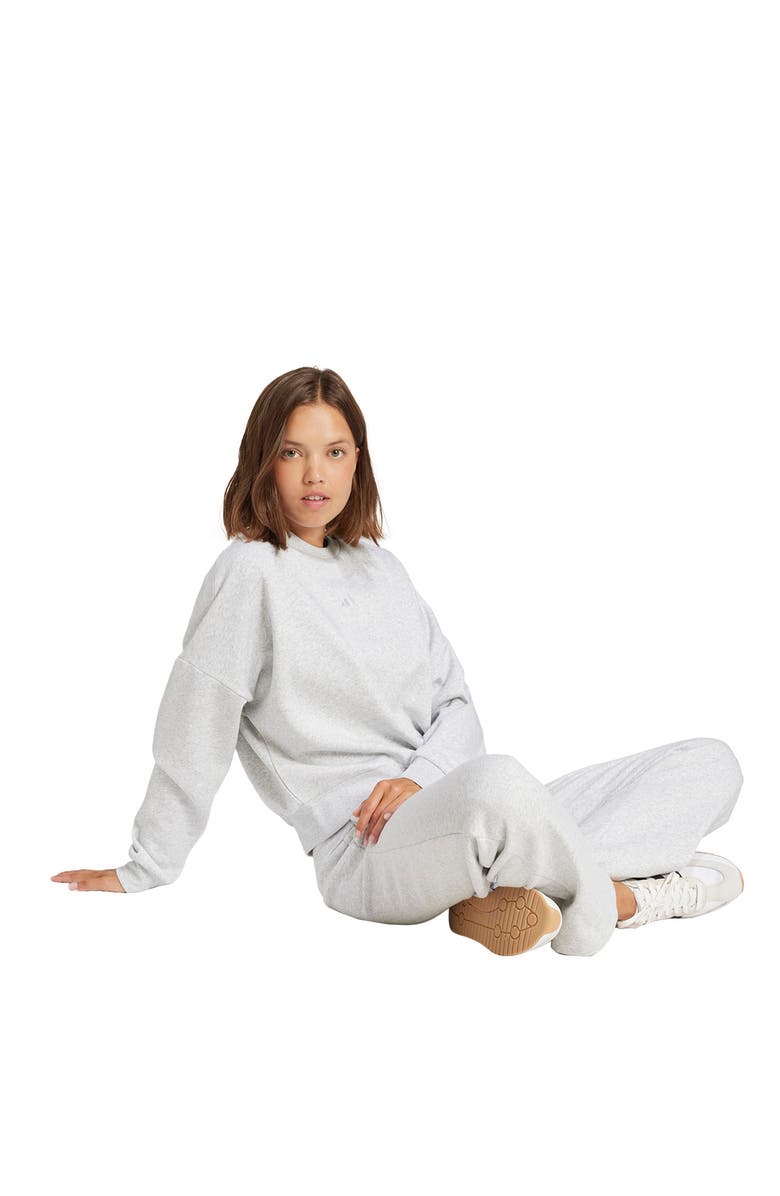 adidas Essentials Embroidered Logo Cotton Fleece Sweatshirt, Alternate, color, 