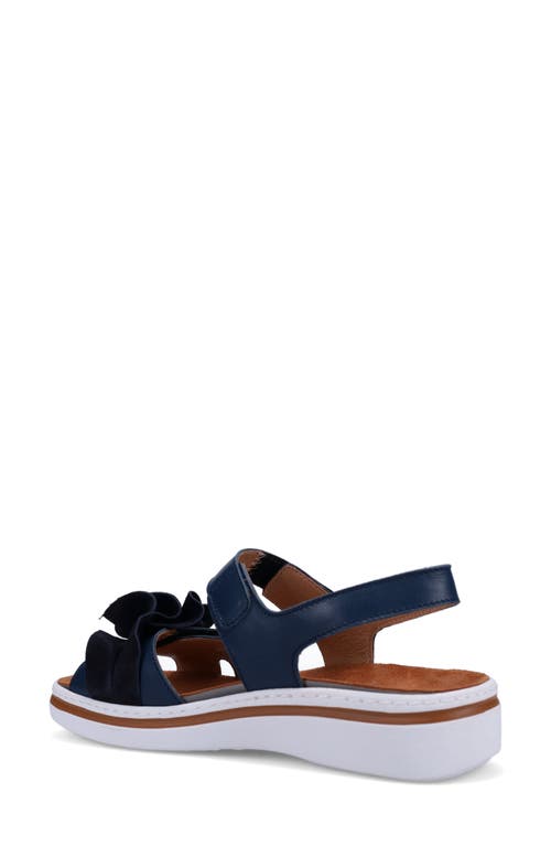 Ron White Frances Slingback Platform Wedge Sandal In French Navy