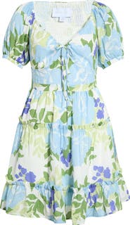 SUGARLIPS Muna Tiered Floral Khloey Cotton Dress