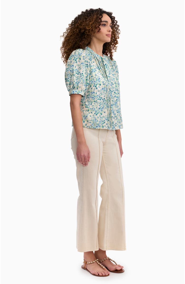 Rebecca Taylor Bellamy Silk Blouse, Alternate, color, Cream Multi