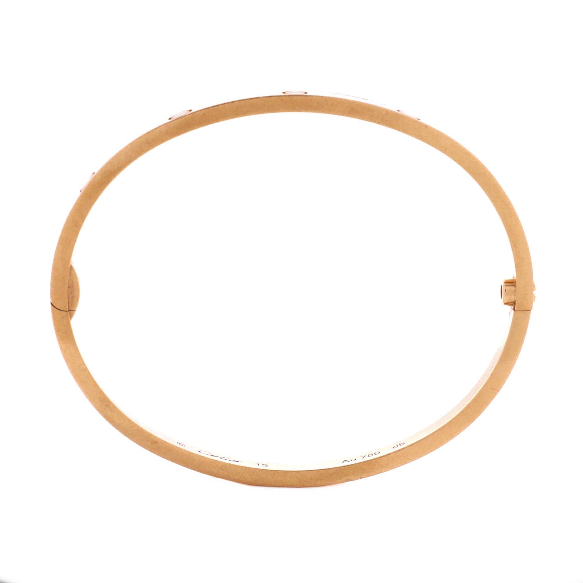 Love Bracelet 18K Rose Gold Small, Alternate, color, Metallic Gold