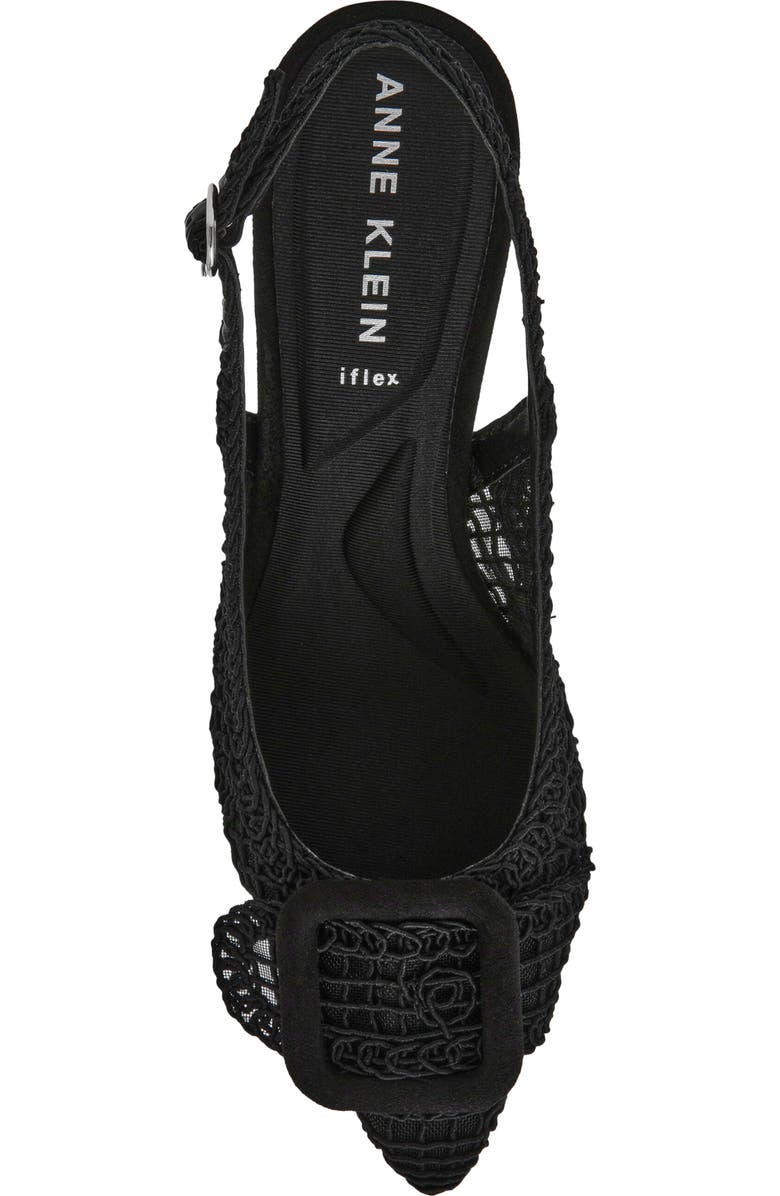 Anne Klein Belinda Lace Embroidered Slingback Pump, Alternate, color, Black