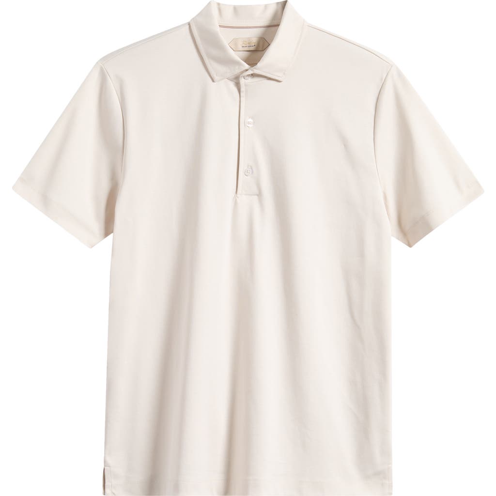 Aurélien Aur1 Solid Cotton Polo In White