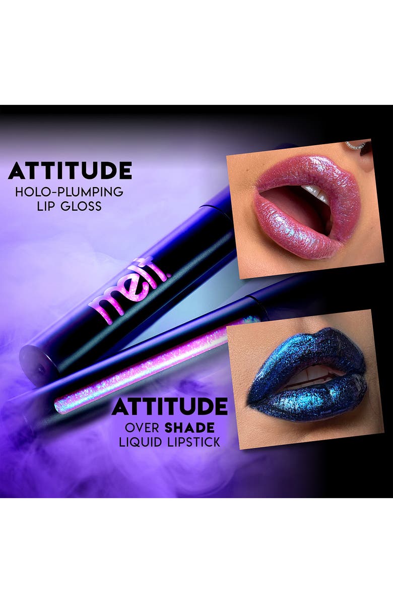 Melt Cosmetics Rebel Holo Plumping Lip Gloss, Alternate, color, Attitude