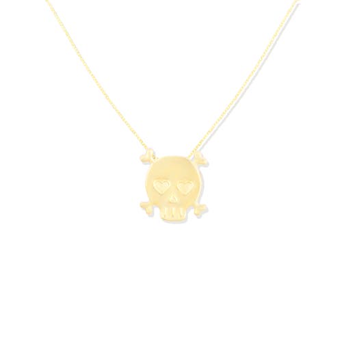 Campbell + Charlotte Juju Skull Charm Necklace In Neutral