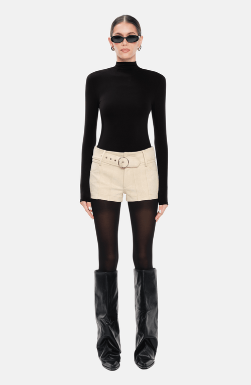 Ow Collection Lexi Turtleneck Bodysuit In Black