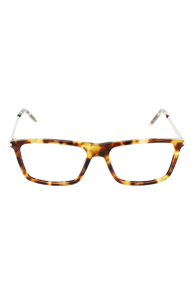56mm Rectangle Optical Frames, Main, color, HAVANA SILVER TRANSPARENT