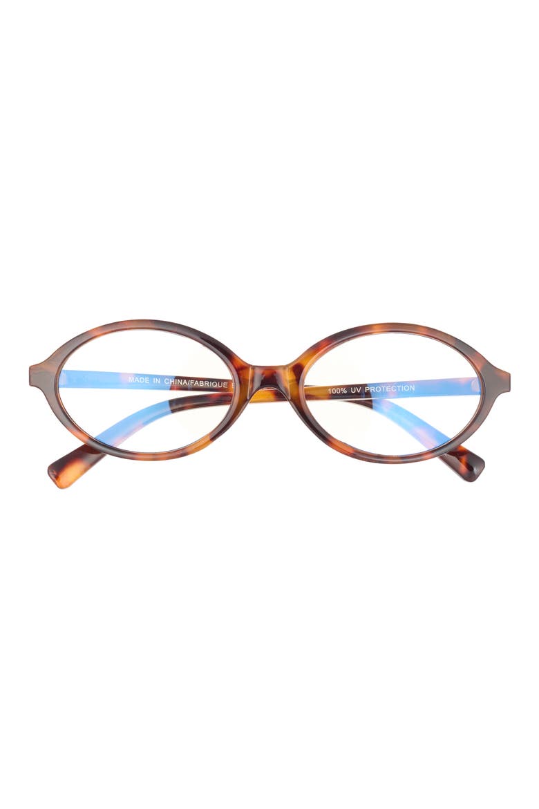 Round Blue Light Glasses, Main, color, TORTOISE