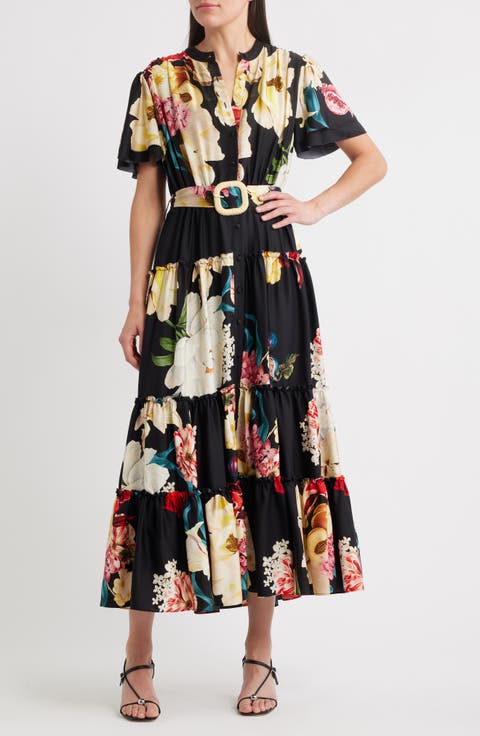 The Sammie Regent Tiered Stretch Silk Maxi Dress