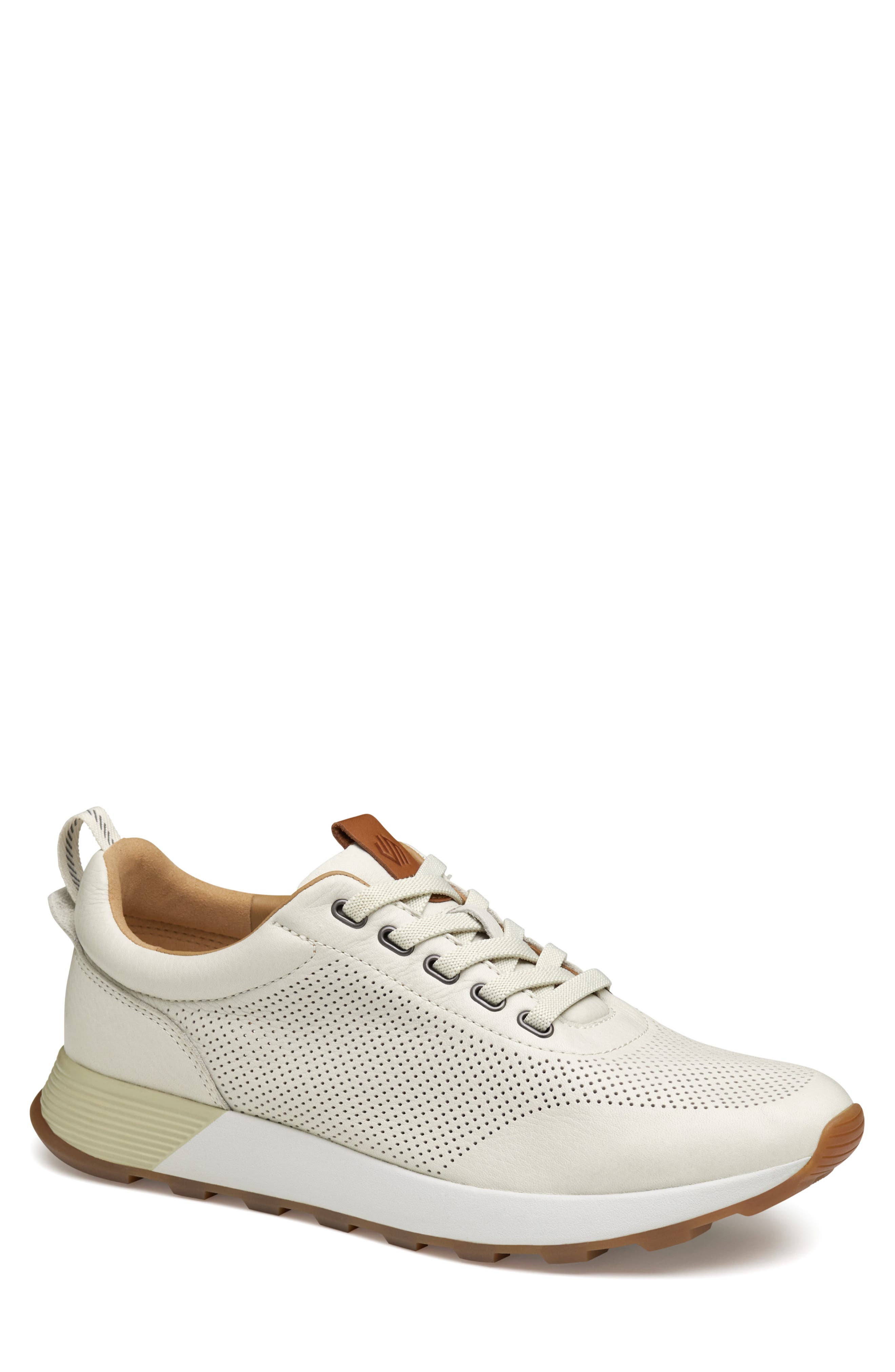 Kinnon Jogger Sneaker, Main, color, WHITE FULL GRAIN