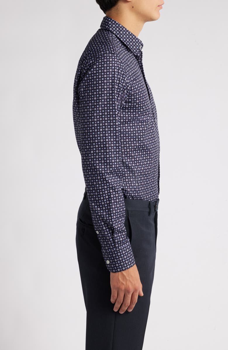 BOSS Hank Kent Stretch Cotton Dress Shirt, Alternate, color, Dark Blue