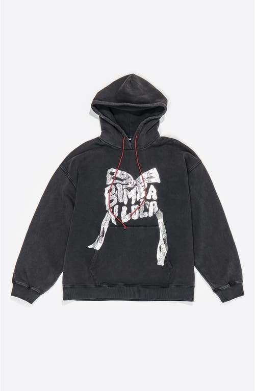 Bimba Y Lola Logo Tie Hoodie In Black