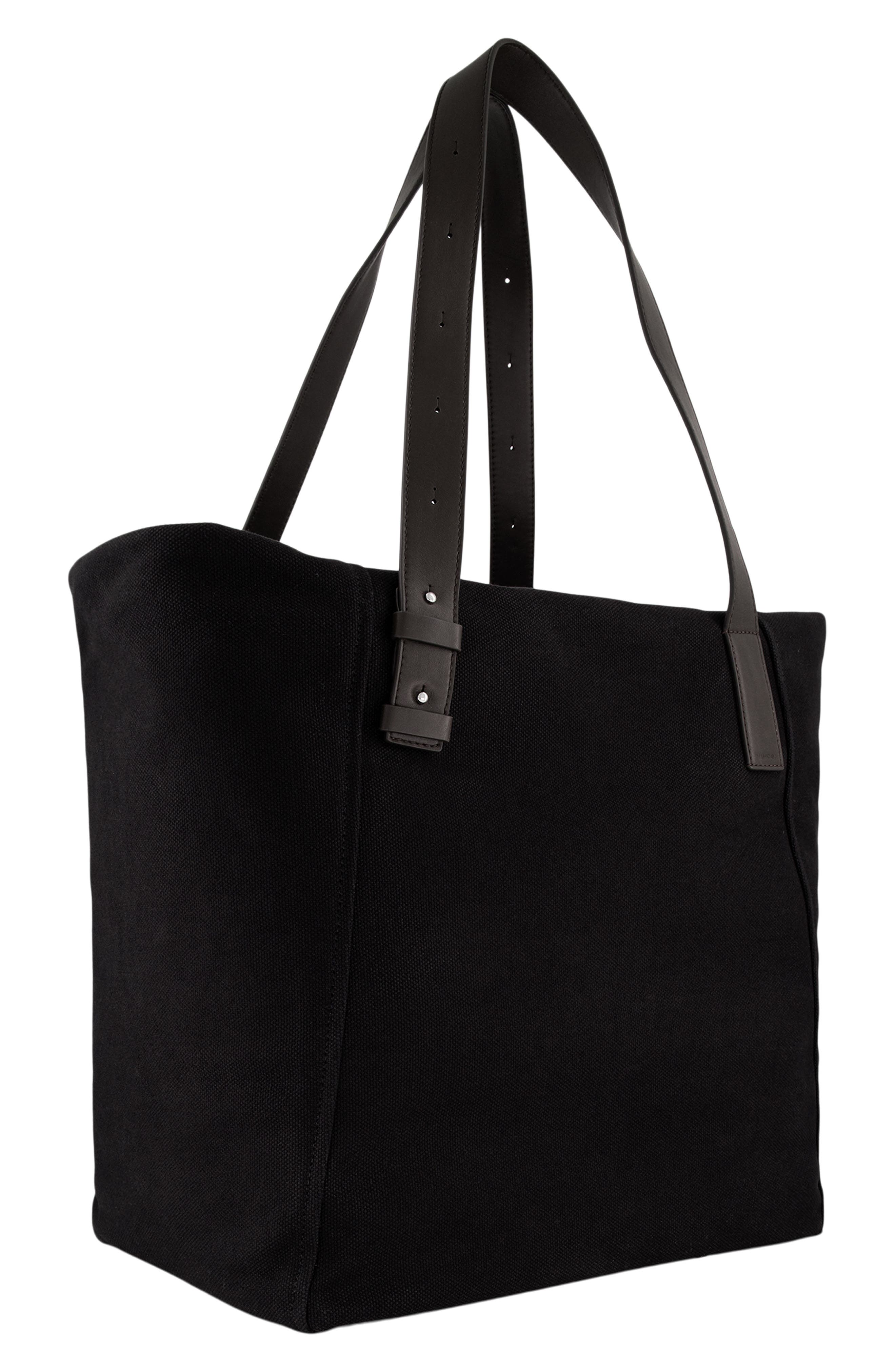 Vince Westmore XL Suede Tote, Alternate, color, Black