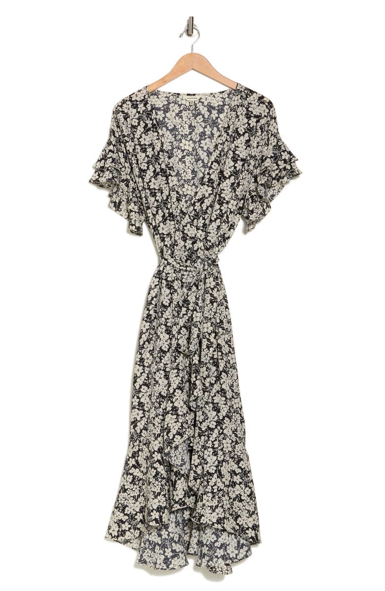 MAX STUDIO High/Low Wrap Dress, Alternate, color, 