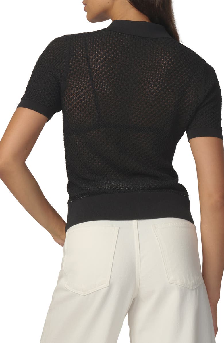 Joe's The Davey Open Stitch Short Sleeve Cardigan, Alternate, color, Black