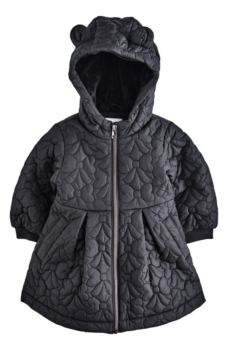 NEXT Kids' Ear Hood Peplum Coat, Alternate, color, Blue