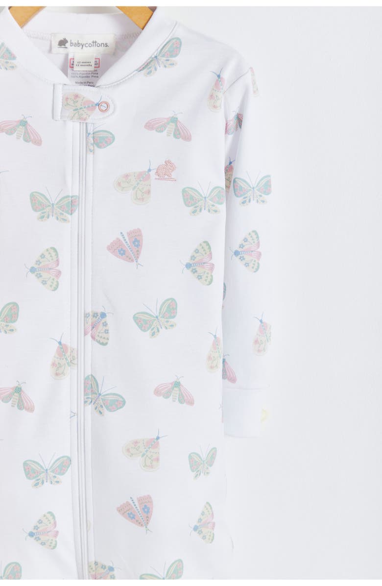 Babycottons Premium Peruvian Pima Cotton Lisa Snug Fit Zip Footed Pajama for Infant, Alternate, color, 