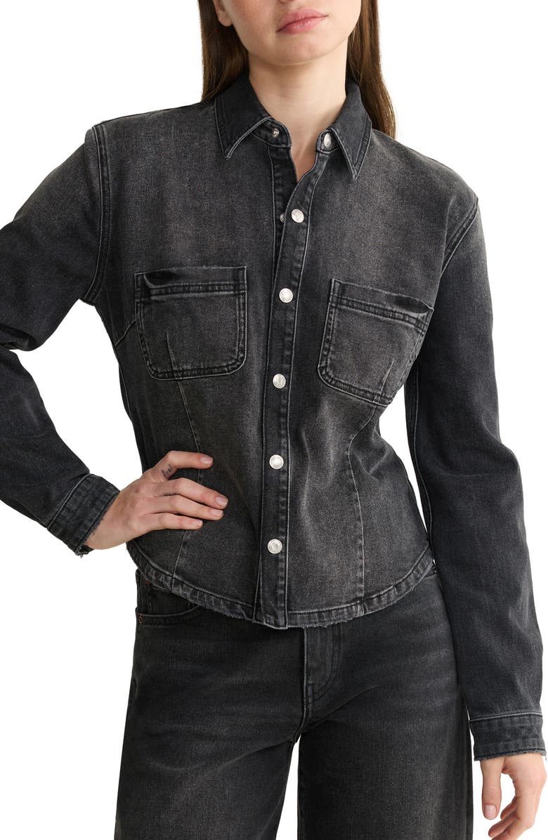 WARP+WEFT BNA Soft Curve Barrel Jeans, Alternate, color, In The Night