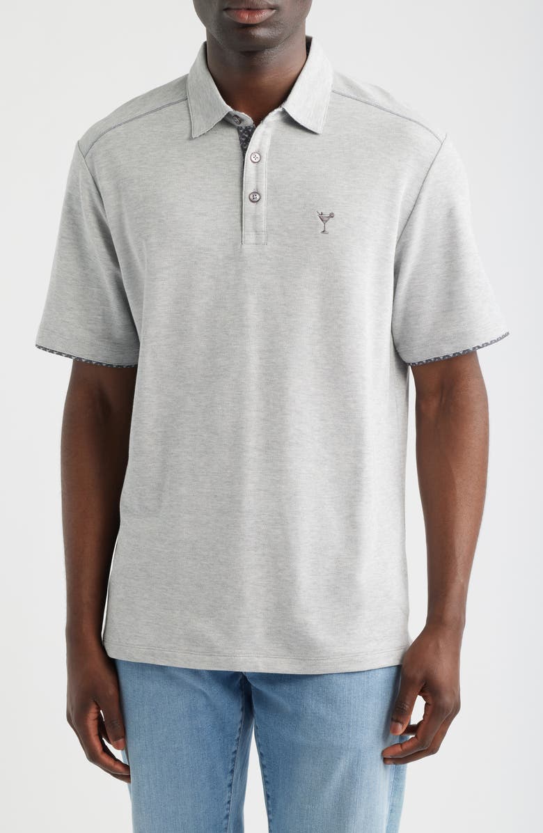 Tommy Bahama Teeny Martini 5 O'Clock IslandZone<sup>®</sup> Polo, Main, color, Concrete Grey Heather