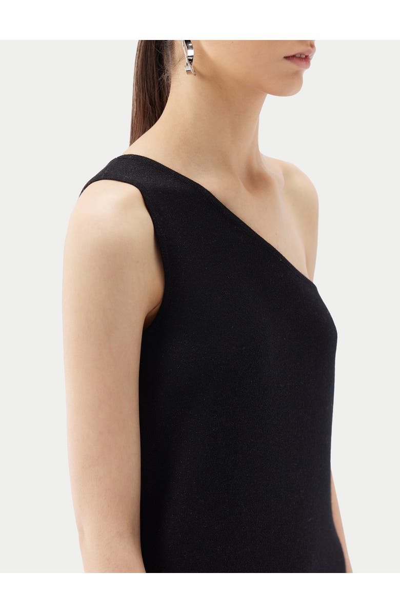 GOBI Mongolian Cashmere Cashmere Silk Sleeveless Asymmetric Top, Alternate, color, Black