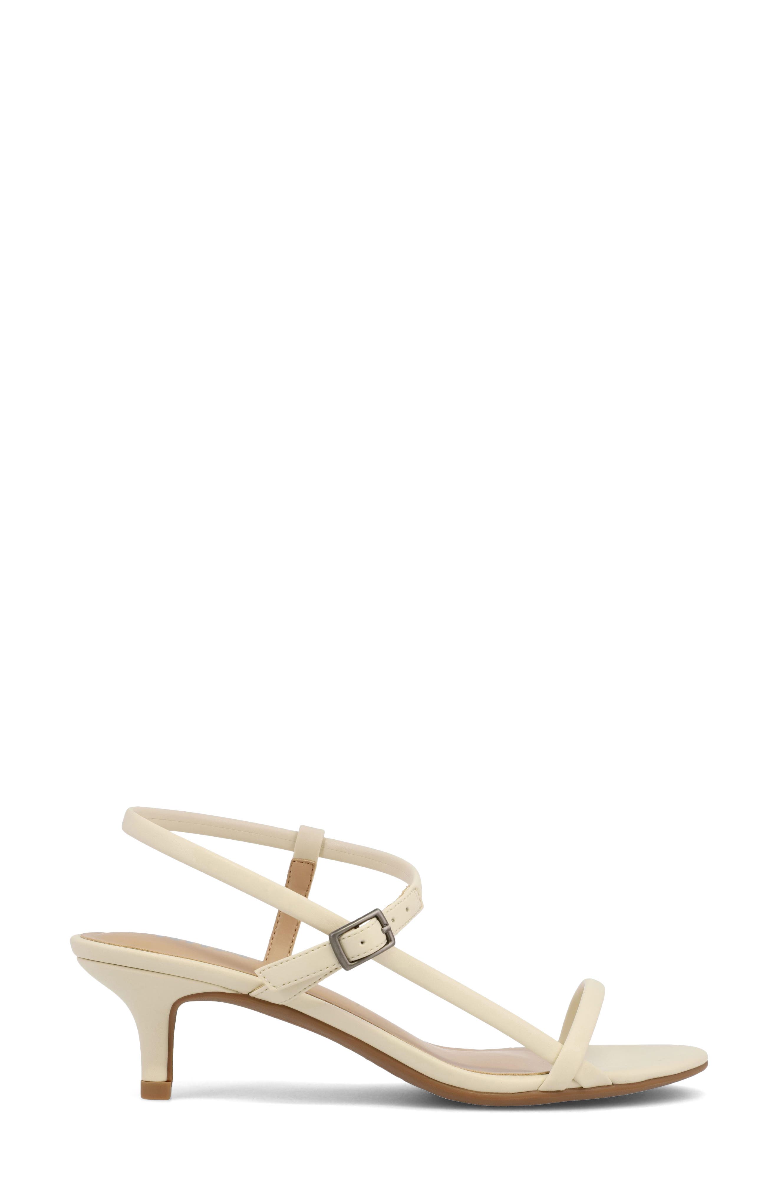 Meleani Ankle Strap Kitten Heel Sandal, Alternate, color, BONE