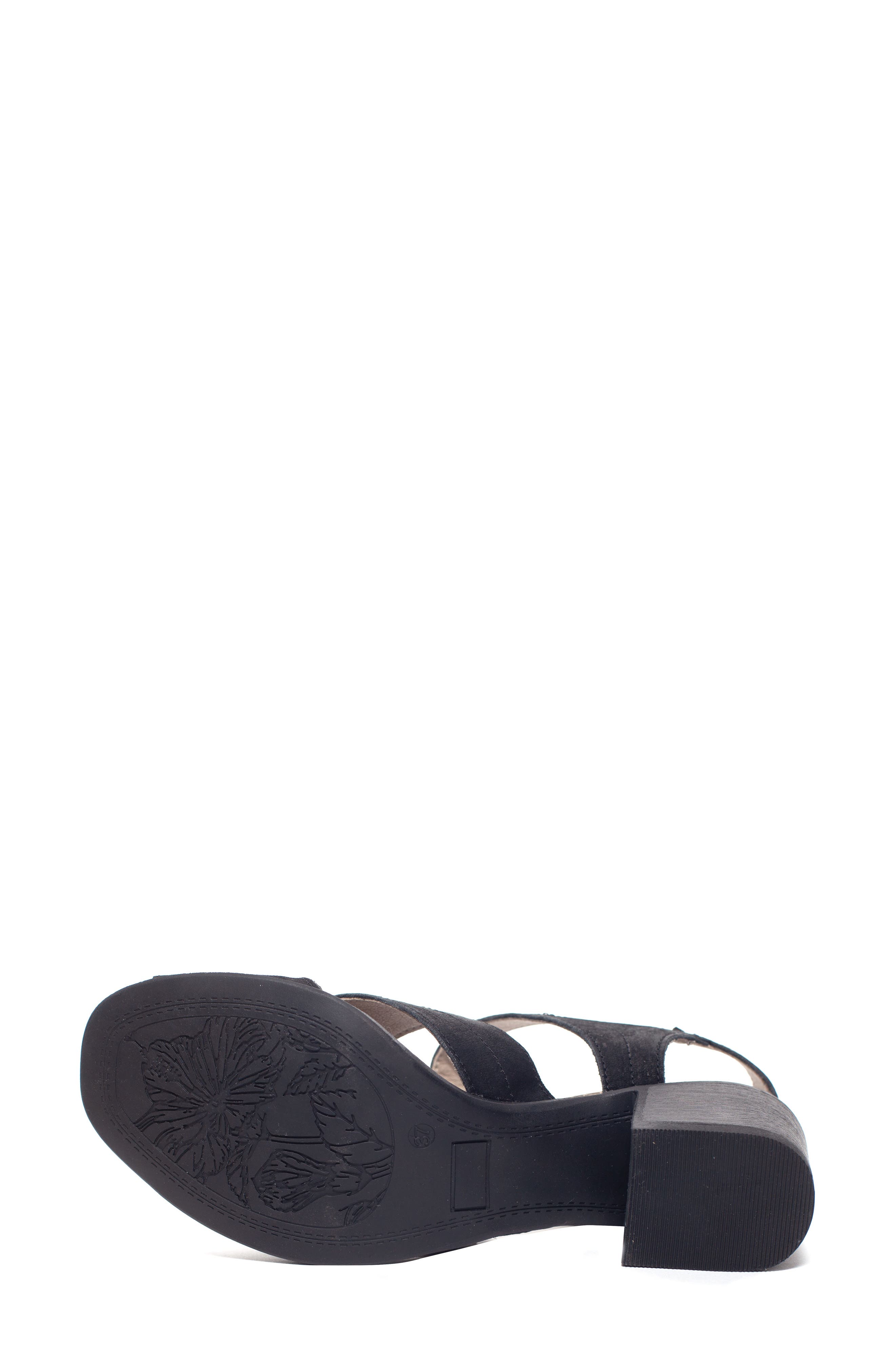 CLOUD Shine Block Heel Sandal, Alternate, color, Black Distress