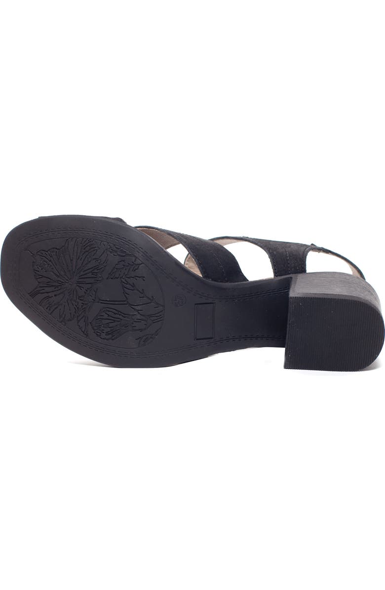 CLOUD Shine Block Heel Sandal, Alternate, color, Black Distress