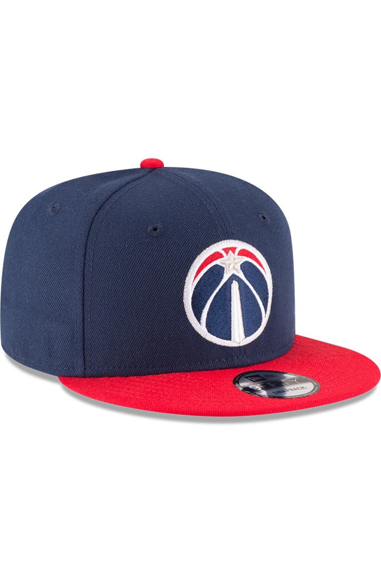 New Era Men's New Era Navy/Red Washington Wizards 2-Tone 9FIFTY Adjustable Snapback Hat, Alternate, color,