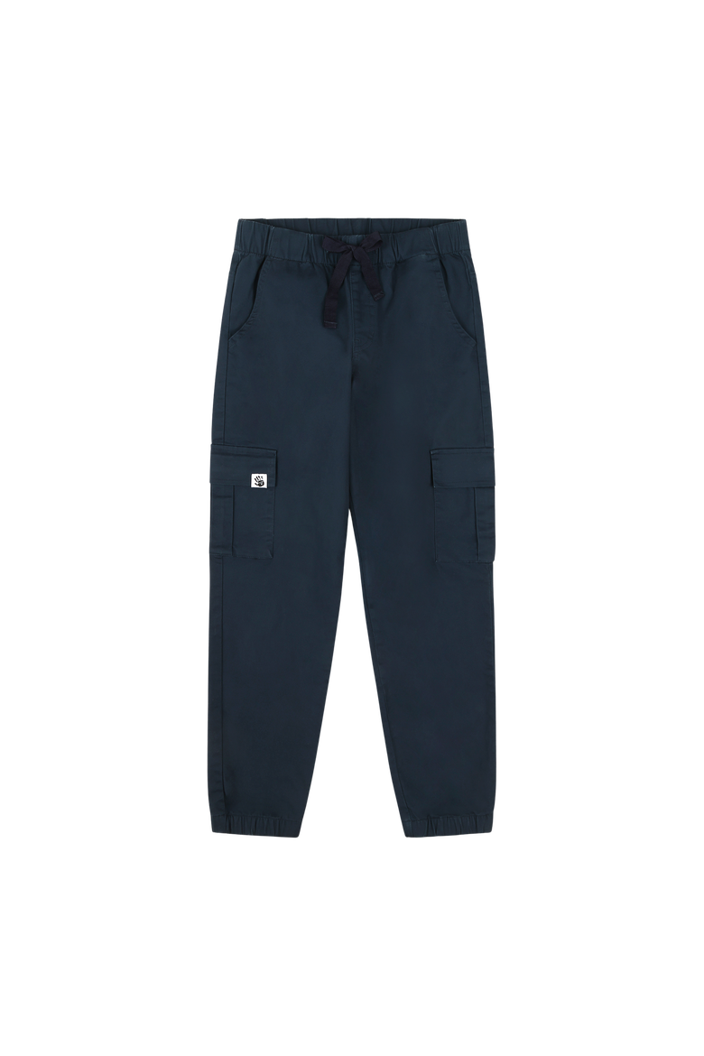 Boys Relaxed Fit Drawstring Cargo Jogger Pants, Alternate, color, Blue