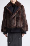 Sacai Wool Melton & Faux Fur Jacket