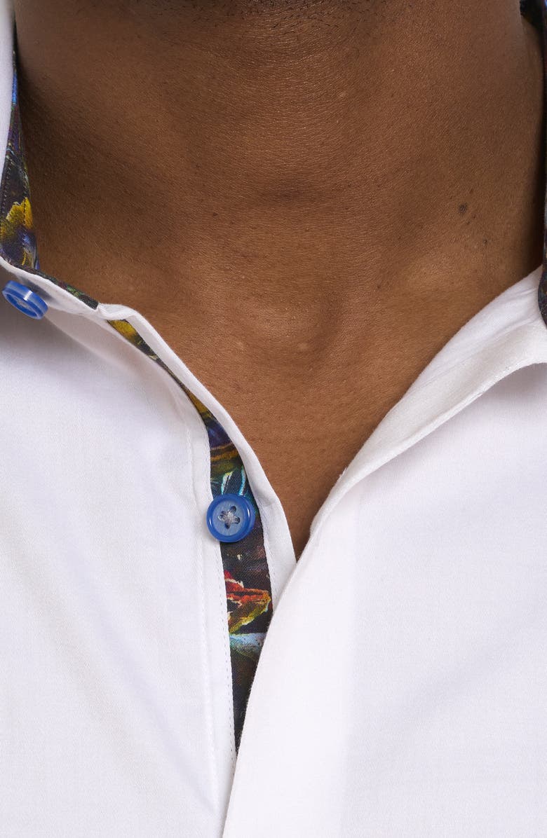 Robert Graham Après Ski Stretch Cotton Graphic Button-Up Shirt, Alternate, color, 