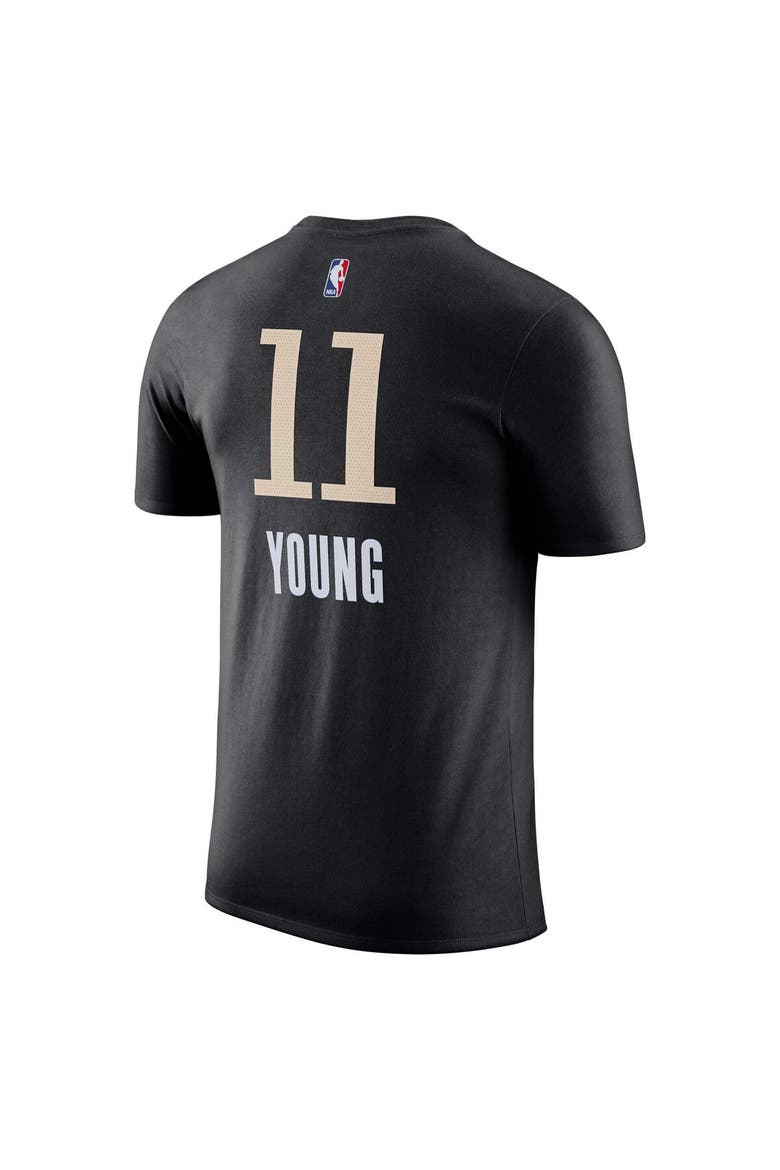 Men's Nike Trae Young Black Atlanta Hawks 2023/24 City Edition Name & Number T-Shirt, Alternate, color, Black