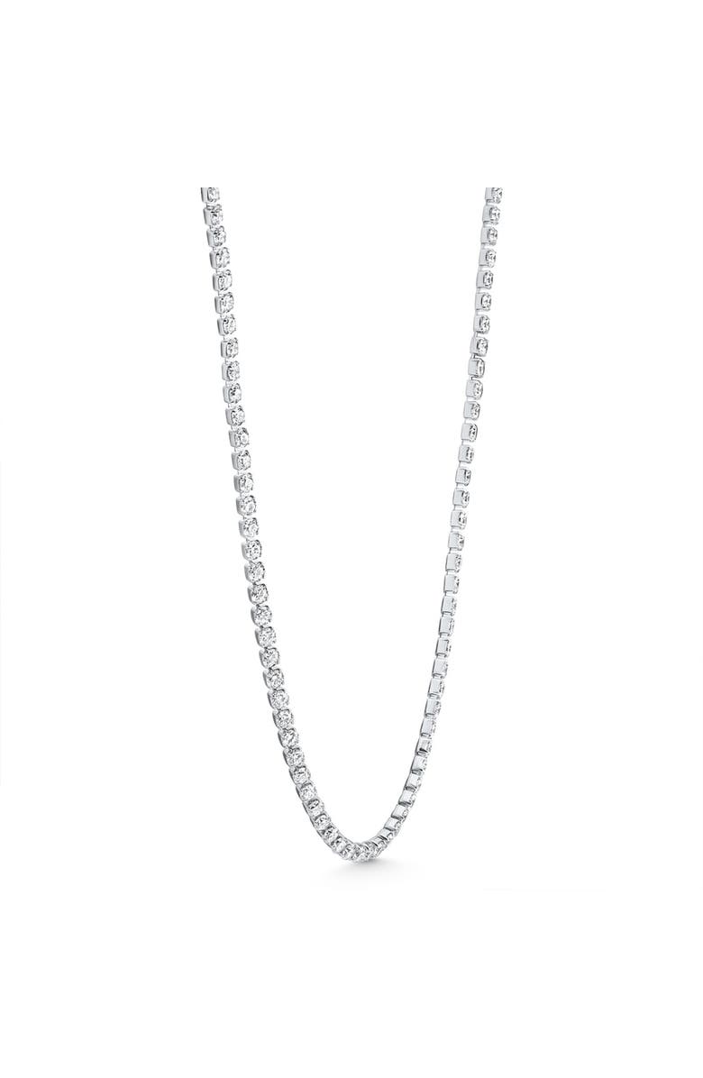 Bliss Diamond Platinum 8 3/4Ct Diamond Tennis Necklace Lab Grown 17", Alternate, color, Platinum