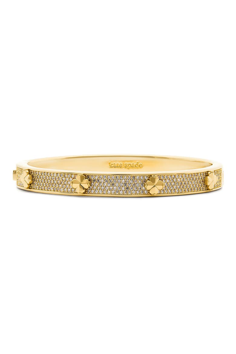 pavé hinge bangle, Main, color, CLEAR/ GOLD